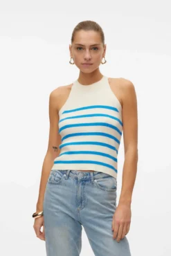 Top de malha gola halter