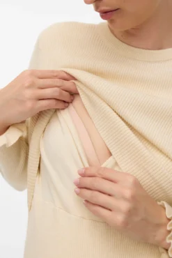 Top de malha para maternity e amamentação