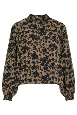 Top de manga comprida estampado