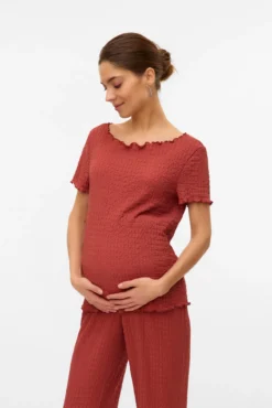 Top de manga curta maternity
