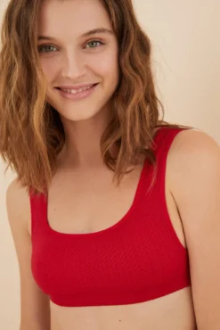Top seamless textura vermelho
