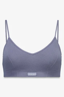 Top triangular xadrez azul claro NATURAL
