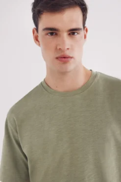T-shirt algodão slub