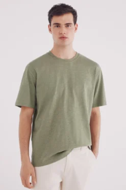 T-shirt algodão slub