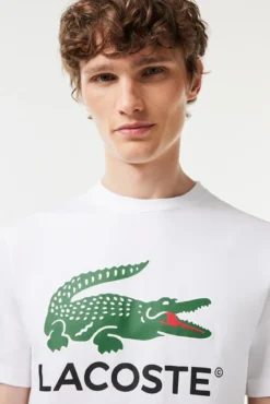 T-shirt com estampado de assinatura em malha de algodão