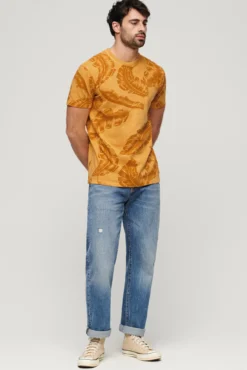 T-shirt com estampado sobretingido Vintage