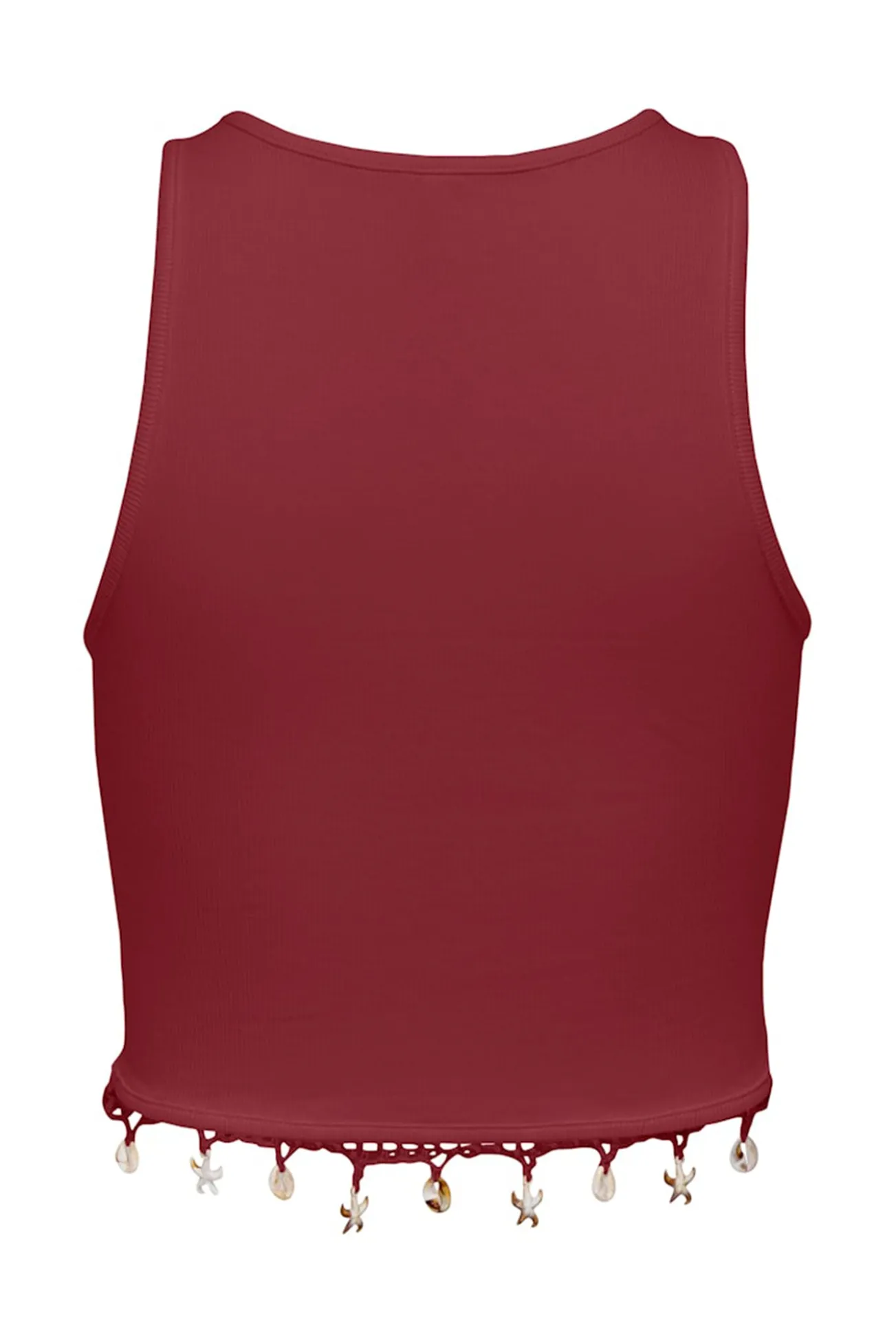 T-shirt crop sem mangas