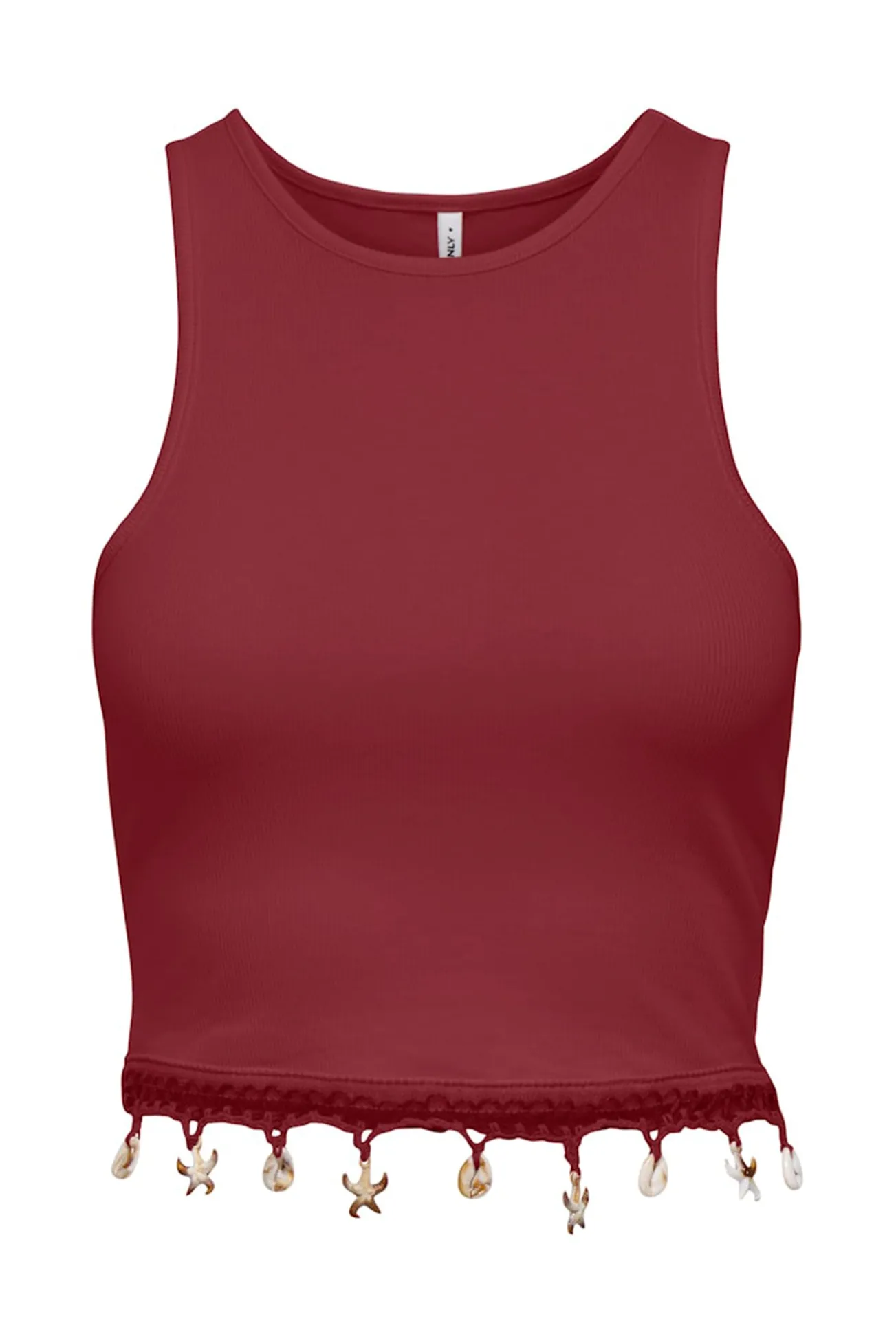 T-shirt crop sem mangas