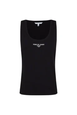 T-shirt de alças canelada