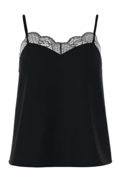 T-shirt de alças de lingerie