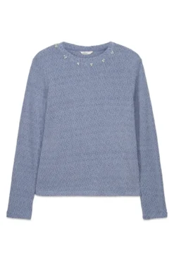 T-shirt de chenille gola fantasia