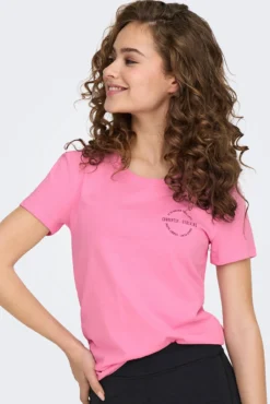 T-shirt de gola redonda