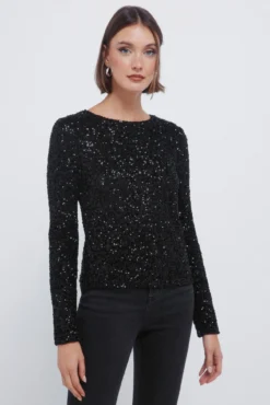 T-shirt de lantejoulas