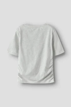 T-shirt de manga curta com franzido