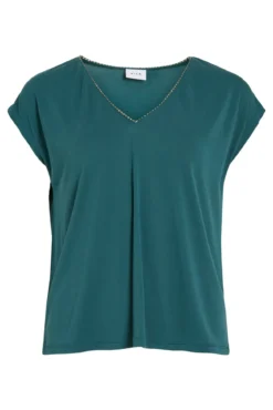 T-shirt de manga curta com tencel