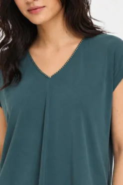 T-shirt de manga curta com tencel