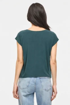 T-shirt de manga curta com tencel