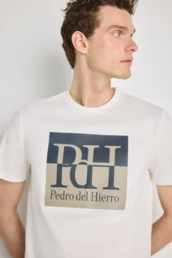 T-shirt de manga curta estampada
