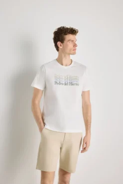 T-shirt de manga curta estampada