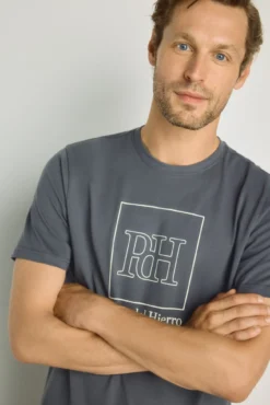 T-shirt de manga curta estampada