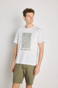 T-shirt de manga curta estampada