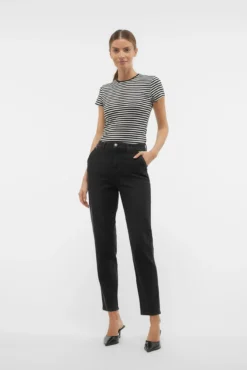 T-shirt de manga curta às riscas