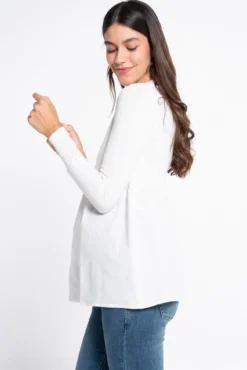 T-shirt de maternidade com baixo de popeline