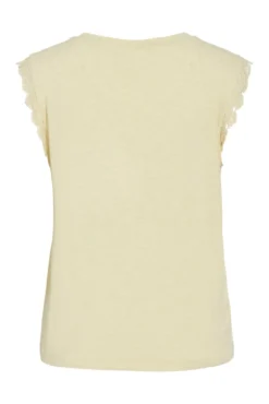 T-shirt de mulher com renda nas mangas