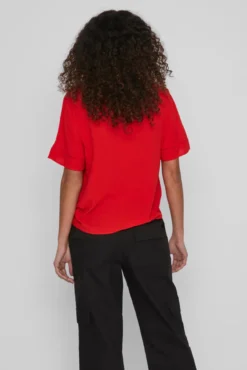 T-shirt de mulher manga curta croché