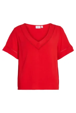 T-shirt de mulher manga curta croché