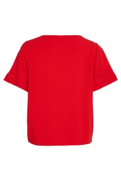 T-shirt de mulher manga curta croché