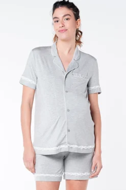 T-shirt de pijama maternity renda