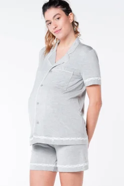 T-shirt de pijama maternity renda