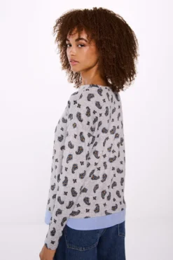 T-shirt estampada combinada