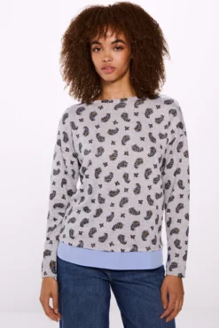 T-shirt estampada combinada
