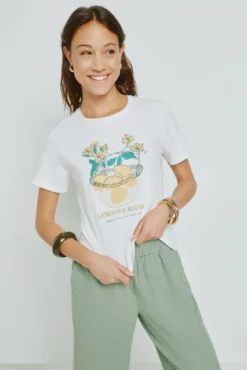 T-shirt estampada de manga curta