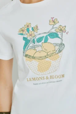 T-shirt estampada de manga curta