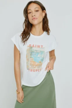 T-shirt estampada de manga curta