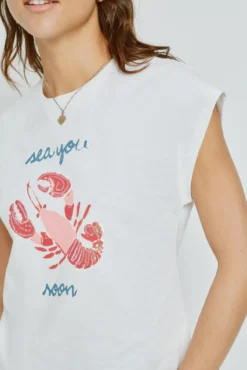 T-shirt estampada de manga curta