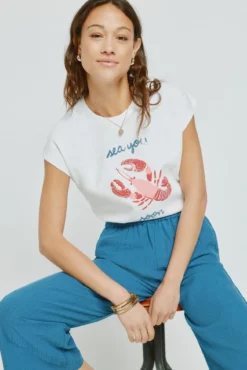 T-shirt estampada de manga curta