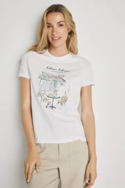 T-shirt estampada de manga curta
