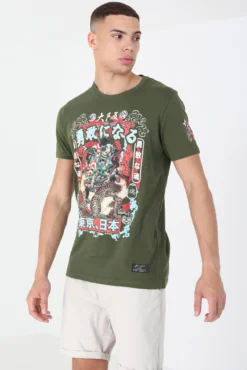 T-shirt estampada de manga curta