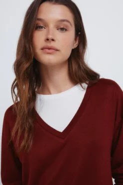 T-shirt gola em V