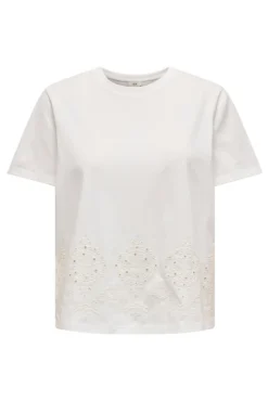 T-shirt manga curta bordada