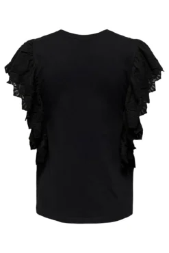 T-shirt pré-mamã com mangas franzidas