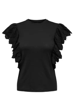 T-shirt pré-mamã com mangas franzidas