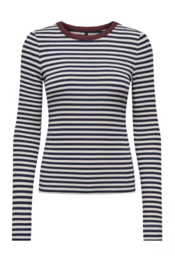 T-shirt riscas de manga