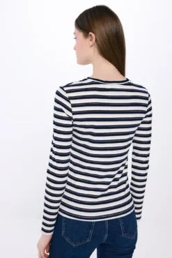 T-shirt riscas lúrex