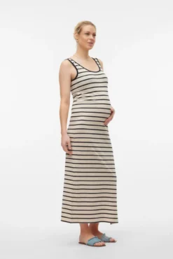 Vestido alças de algodão para maternity