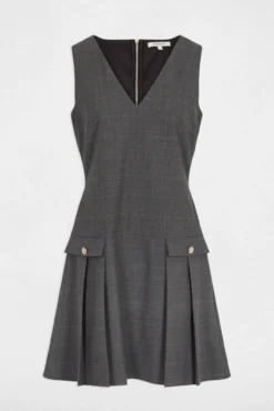 Vestido avental ajustado